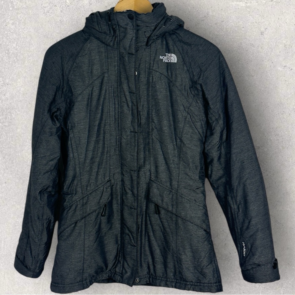 The‎ North Face Triclimate Hyvent 3-in-1 Jacket Womens Size XS Grey Black Coat